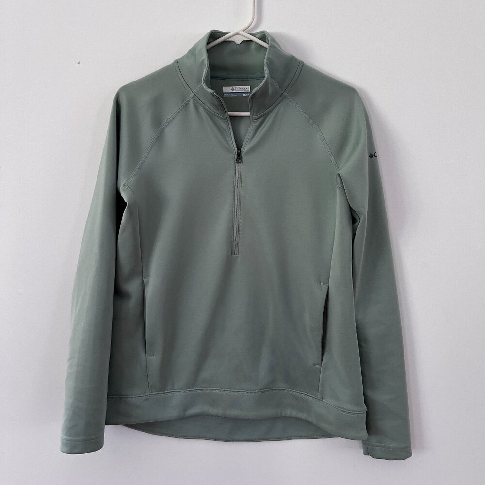 Size XS, Columbia - Women’s 3/4 Zip Pullover Light Mint Green
